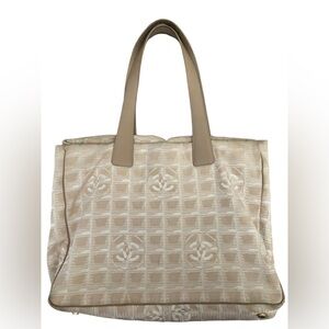 Chanel CC Travel Line Beige Tote